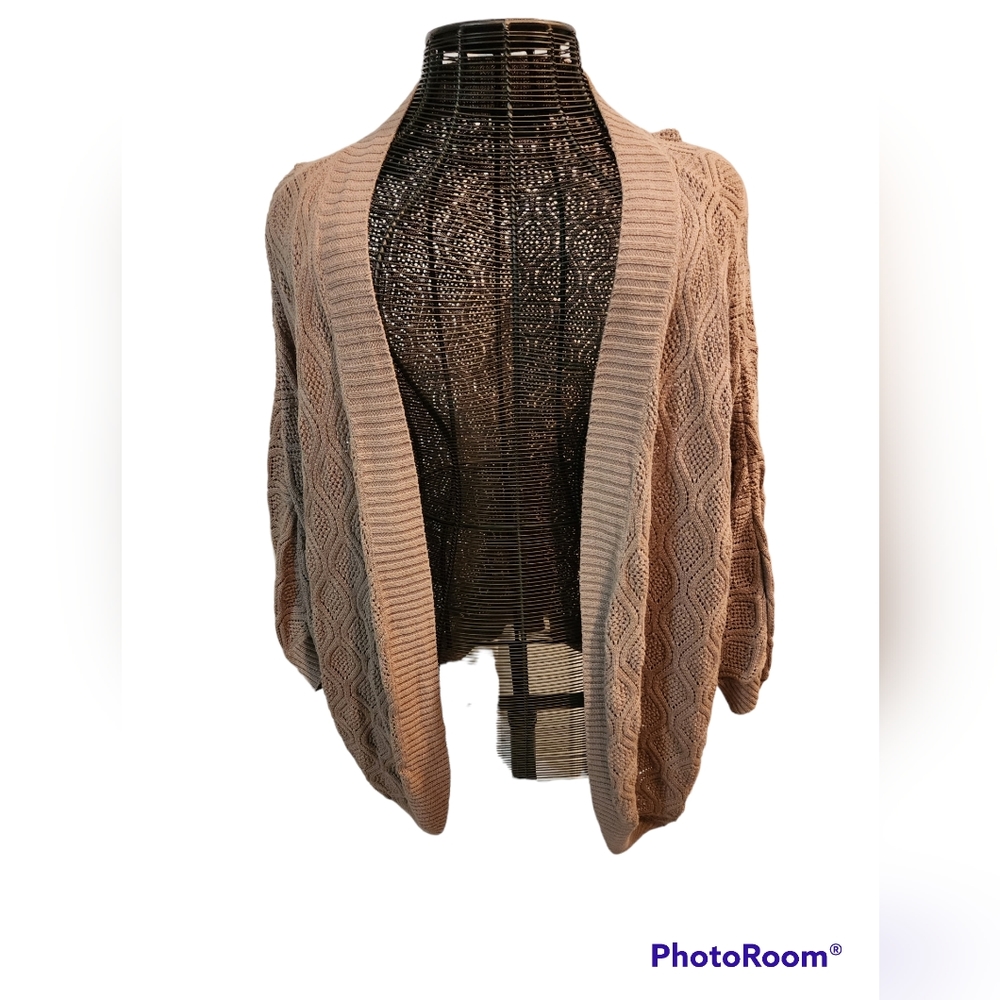 BASIC EDITIONS size 2X open front knit cardigan.